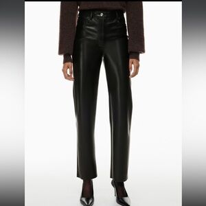 Wilfred Aritzia Faux Leather Straight Leg Melina Pants. 2022 Version. Size 6